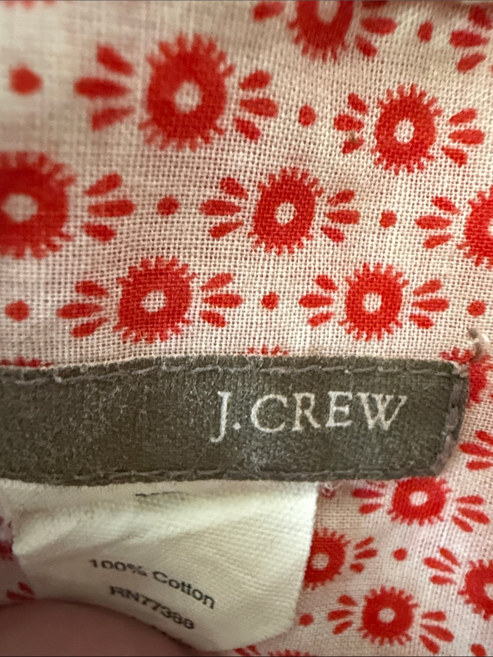 J.Crew women’s 3/4 sleeve cotton shirt